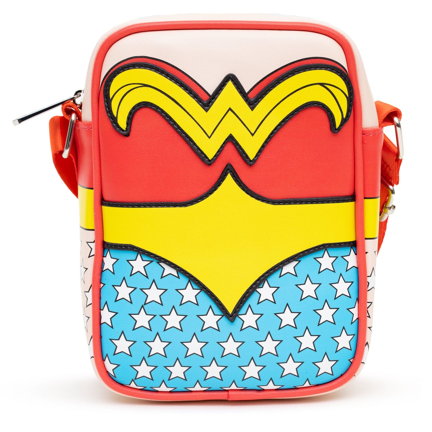 DC Comics Bag, Cross Body, Wonder Woman Body Character Close Up, Vegan Leather