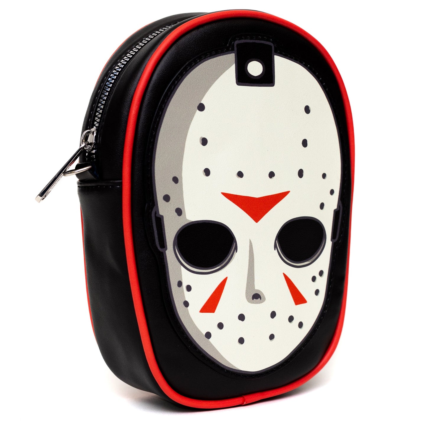 Warner Bros. Horror Movies Bag, Cross Body, Friday The 13th Jason Hockey Mask Applique, Vegan Leather