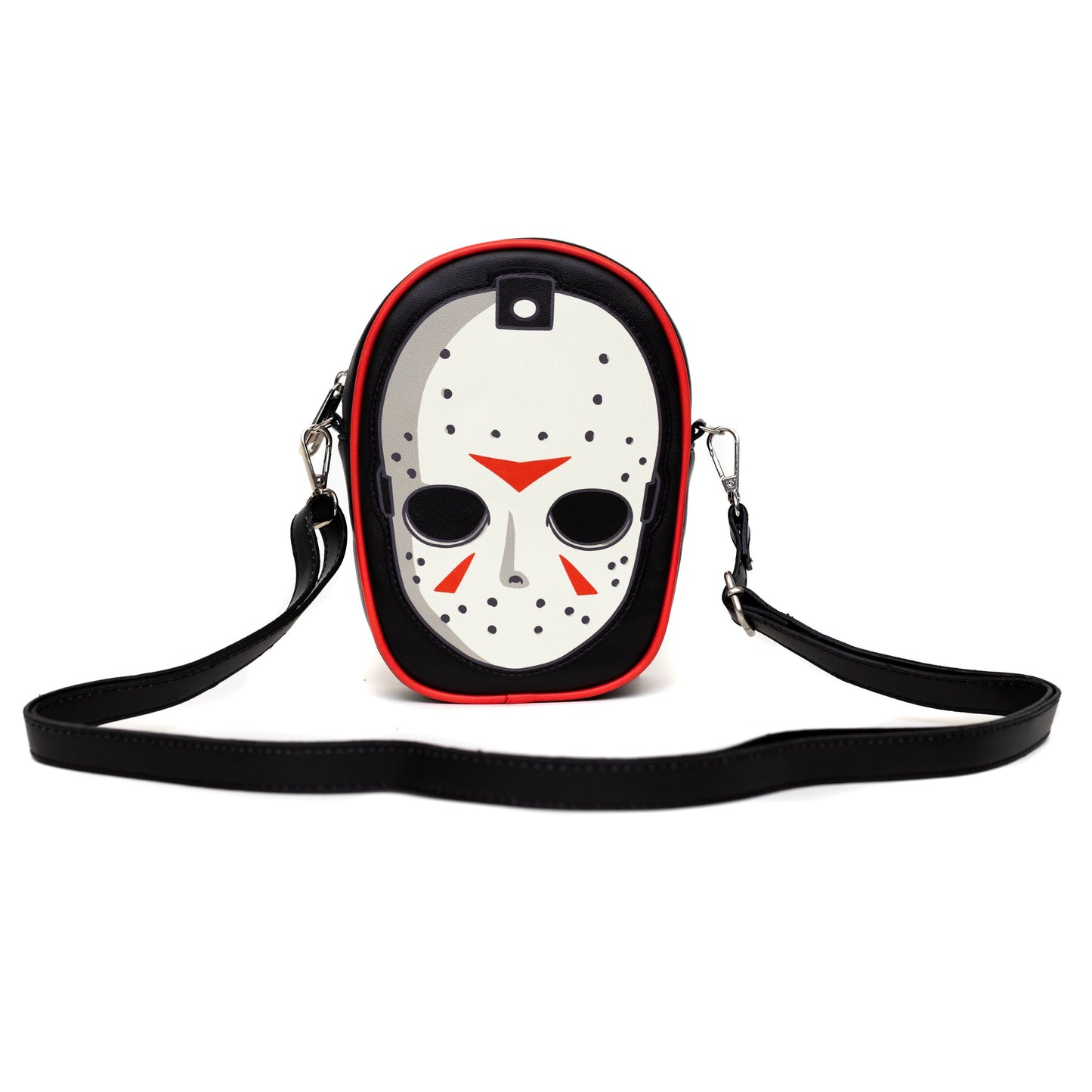 Warner Bros. Horror Movies Bag, Cross Body, Friday The 13th Jason Hockey Mask Applique, Vegan Leather