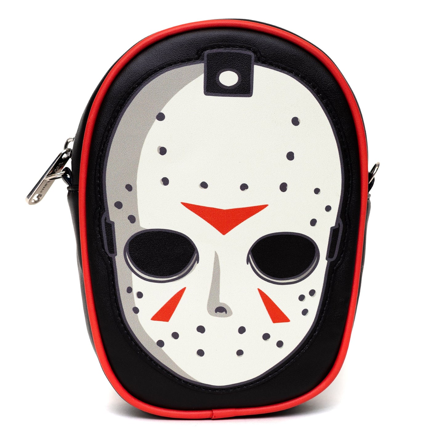 Warner Bros. Horror Movies Bag, Cross Body, Friday The 13th Jason Hockey Mask Applique, Vegan Leather