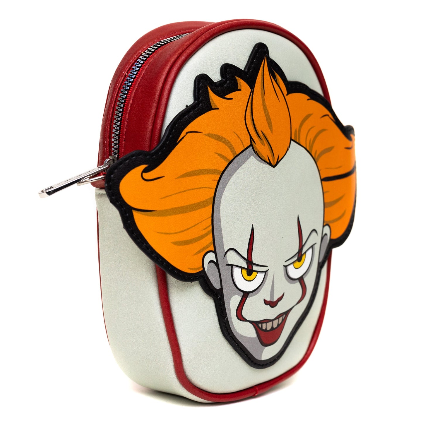 Warner Bros. Horror Movies Bag, Cross Body, It Pennywise Smiling Face Applique, Vegan Leather