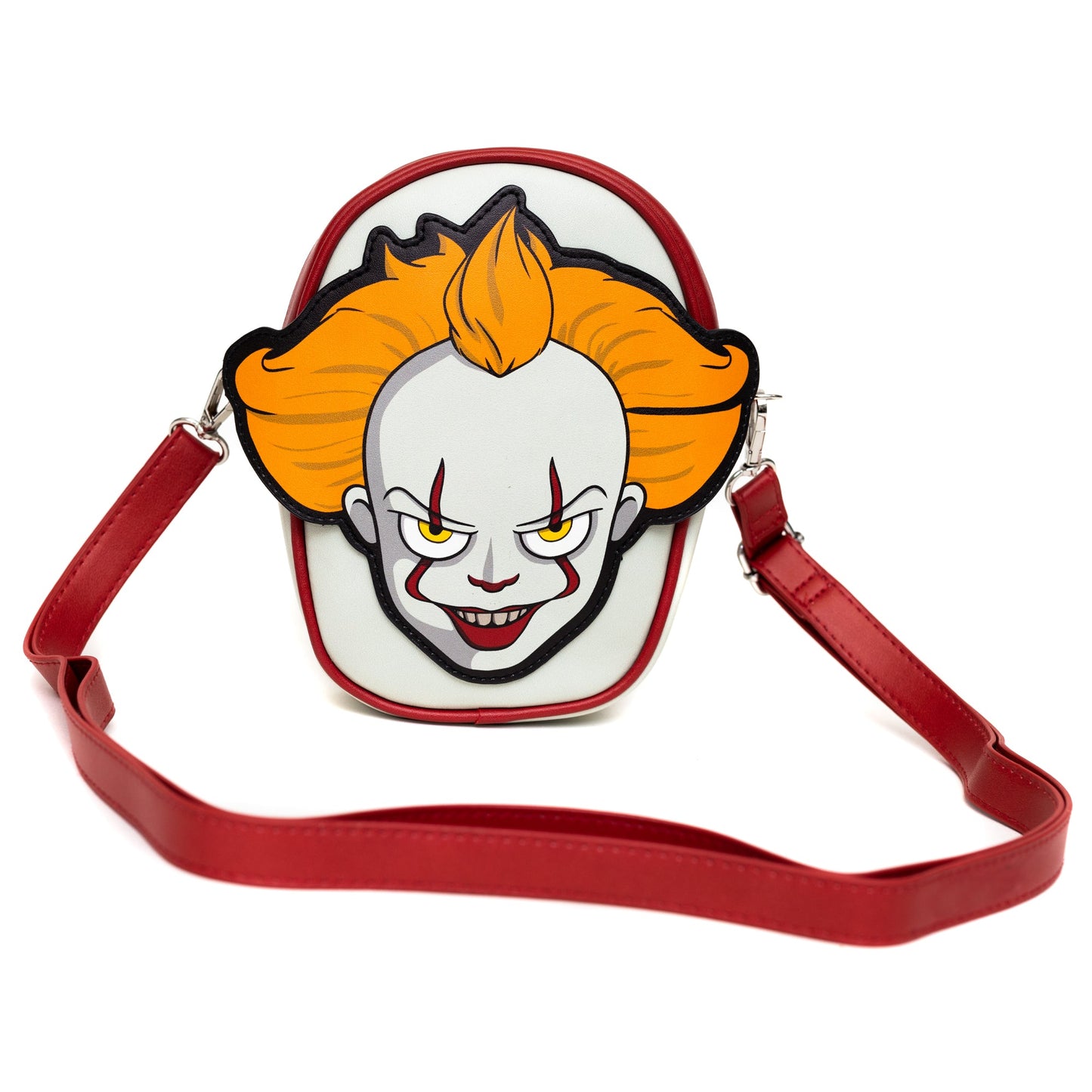 Warner Bros. Horror Movies Bag, Cross Body, It Pennywise Smiling Face Applique, Vegan Leather