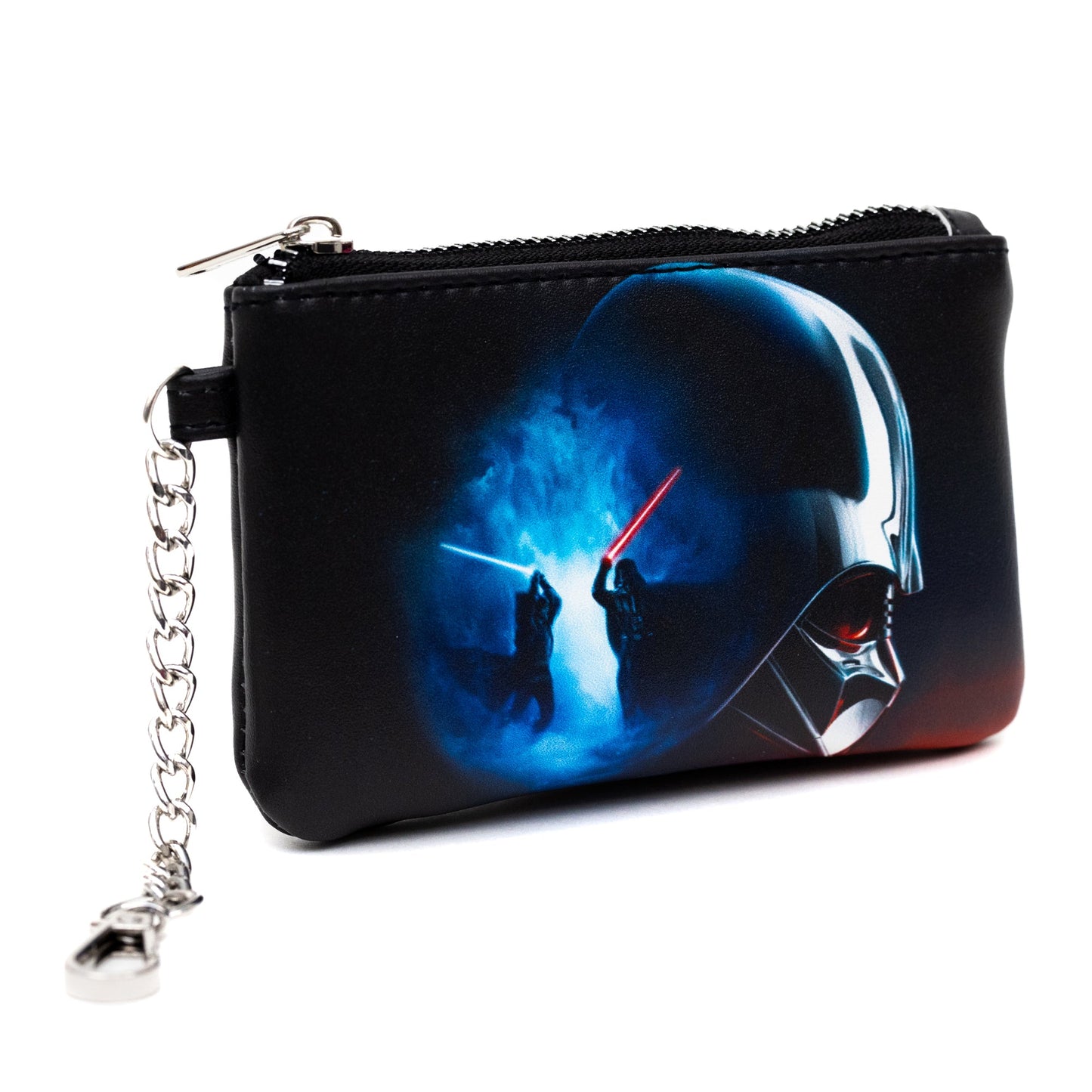 Star Wars Bag and Wallet Combo, Star Wars Darth Vader and Luke Skywalker Battle Scene Black, Vegan Leather