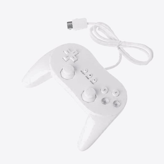 Wired Classic Controller (2) - White (Pro Style) - Wii & Wii-U