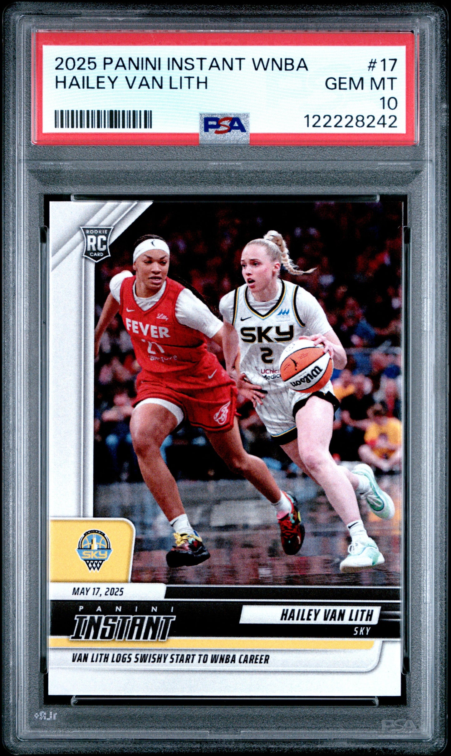 Graded 2025 Panini Instant Hailey Van Lith #17 Rookie RC Basketball Card PSA 10 Gem Mint