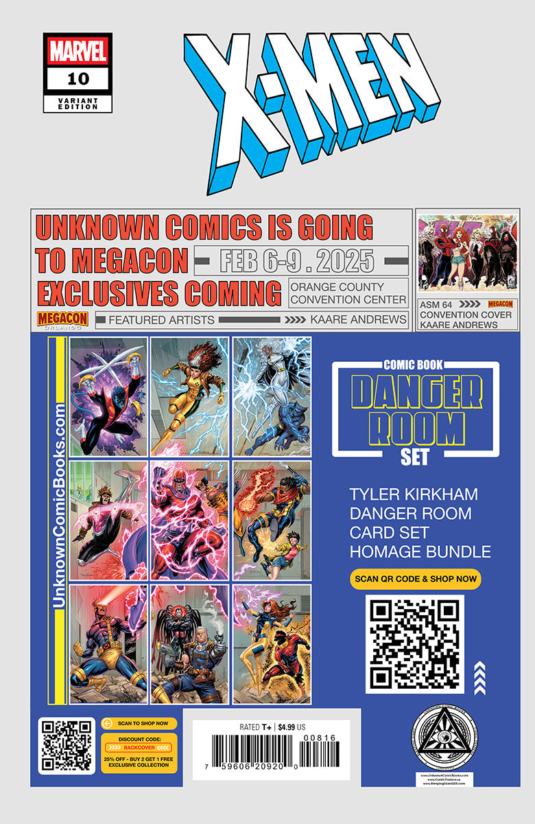 [2 PACK] X-Men #10 Unknown Comics Kaare Andrews Exclusive Var (01/29/2025)