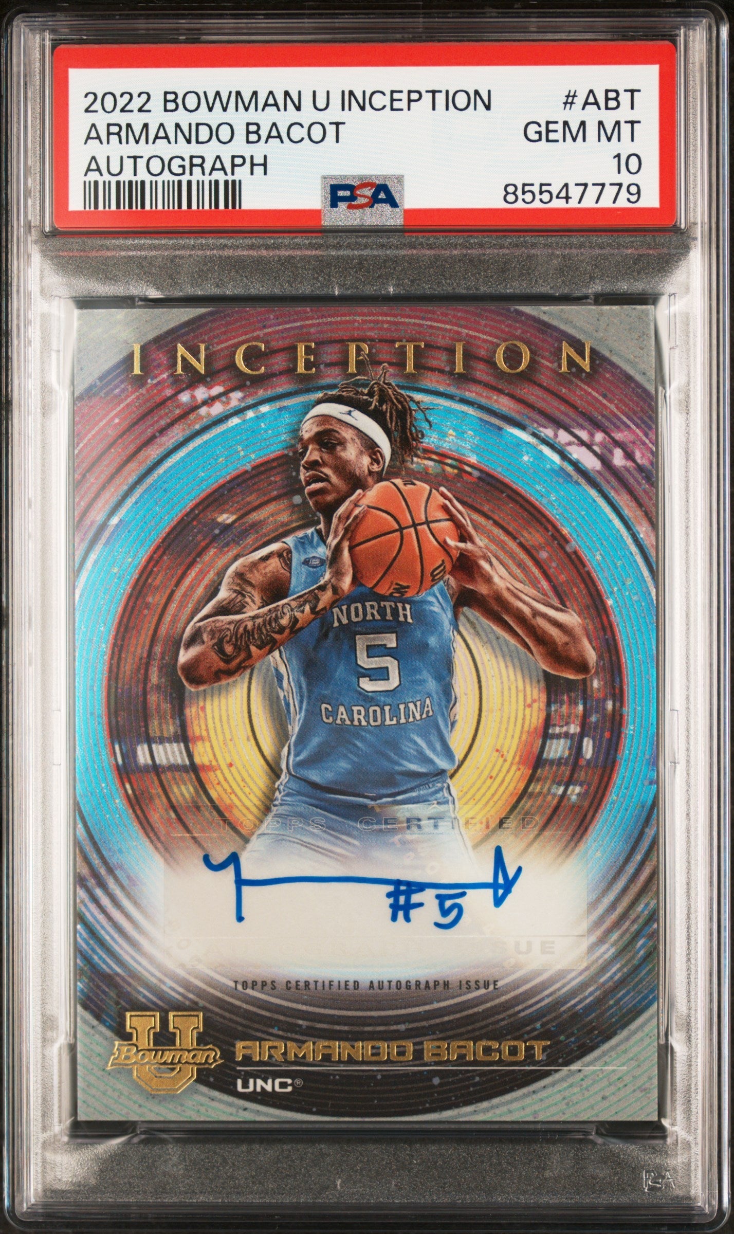 Graded 2022 Topps Bowman U Inception Armando Bacot #ABT Autograph Rookie RC Basketball Card PSA 10 Gem Mint - Golden Apple Comics