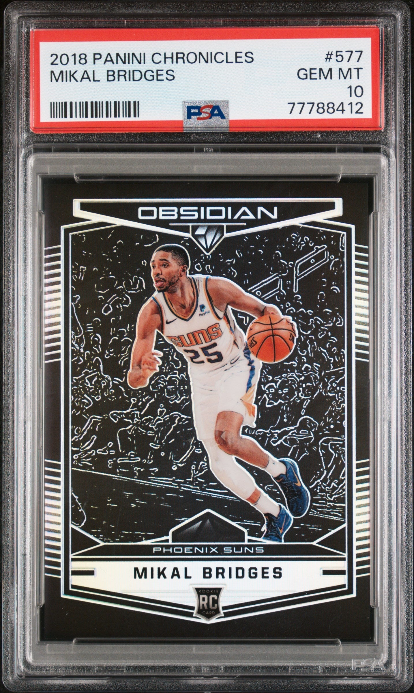 Graded 2018 Panini Chronicles Mikal Bridges #577 Rookie RC Basketball Card PSA 10 Gem Mint
