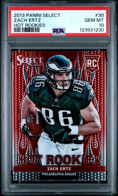 Graded 2013 Panini Select Zach Ertz #30 Hot Rookies Rookie RC Football Card PSA 10 Gem Mint