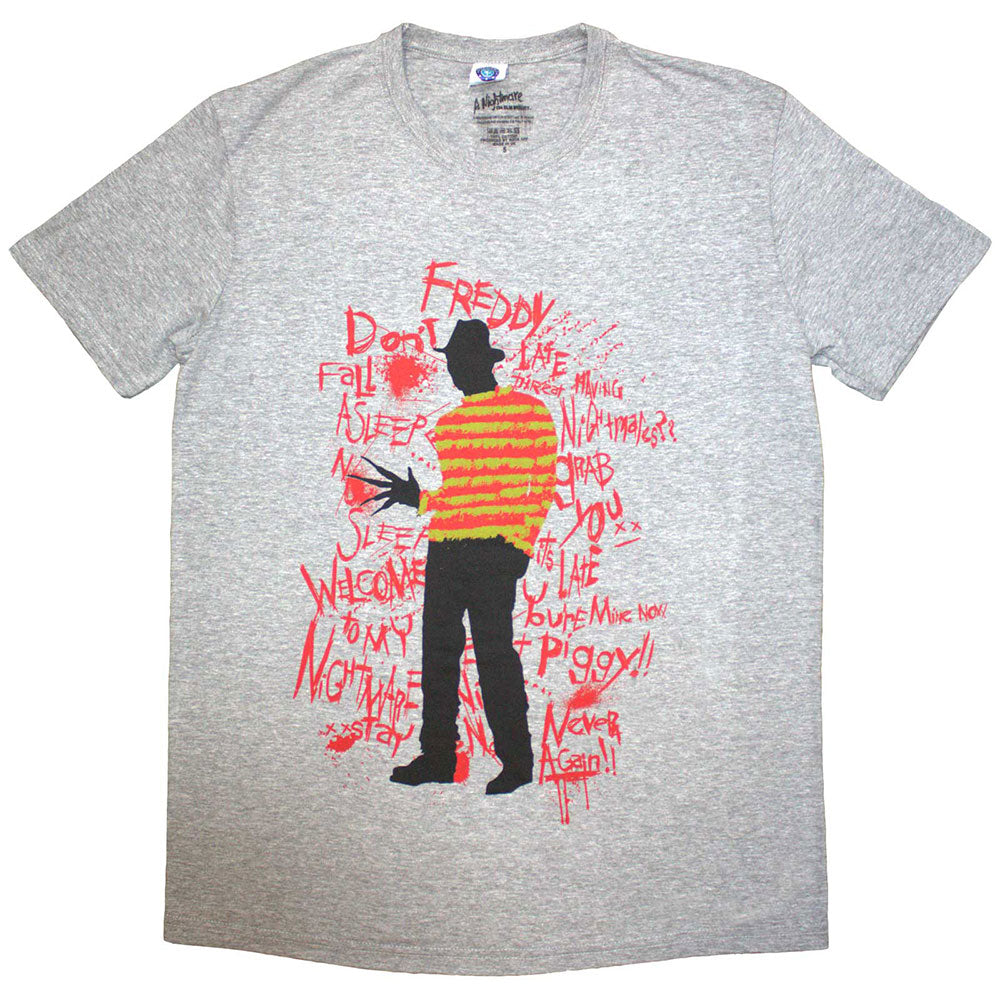 A Nightmare on Elm Street Freddy Scribble Font [T-Shirt] - Golden Apple Comics