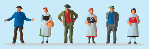Preiser 14048 HO Scale Pedestrians -- At The Village Market