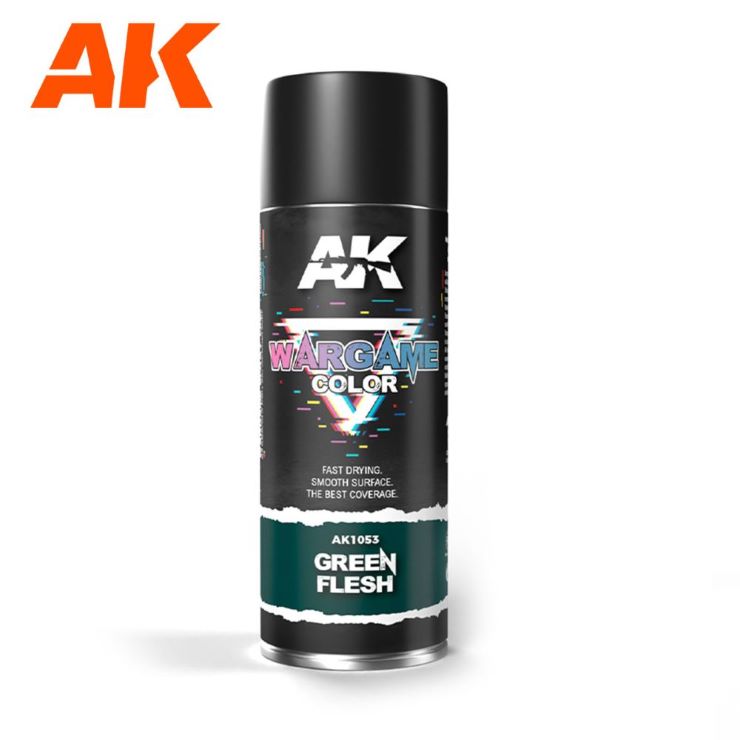 AK Interactive 1053 Wargame Color: Green Flesh Paint 400ml Spray