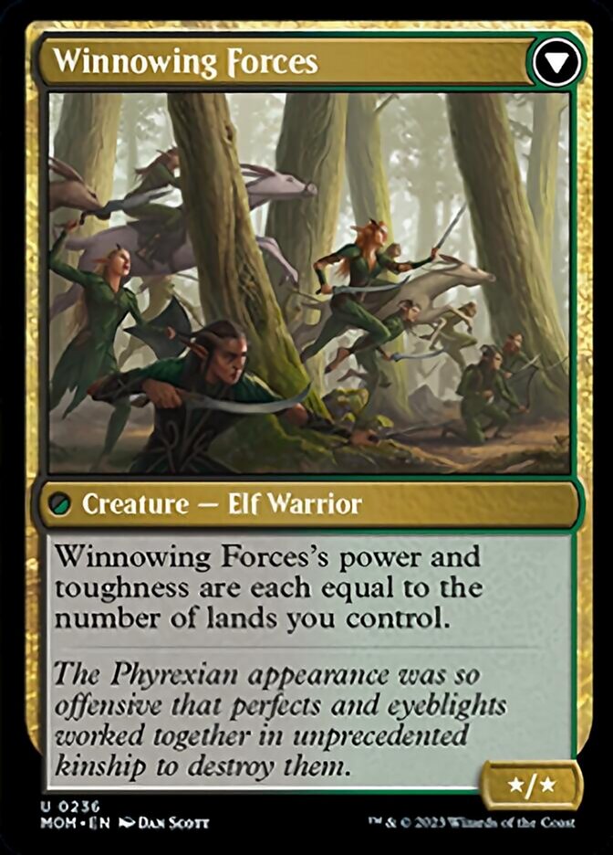 Invasion of Lorwyn // Winnowing Forces (MOM-236) - March of the Machine Foil