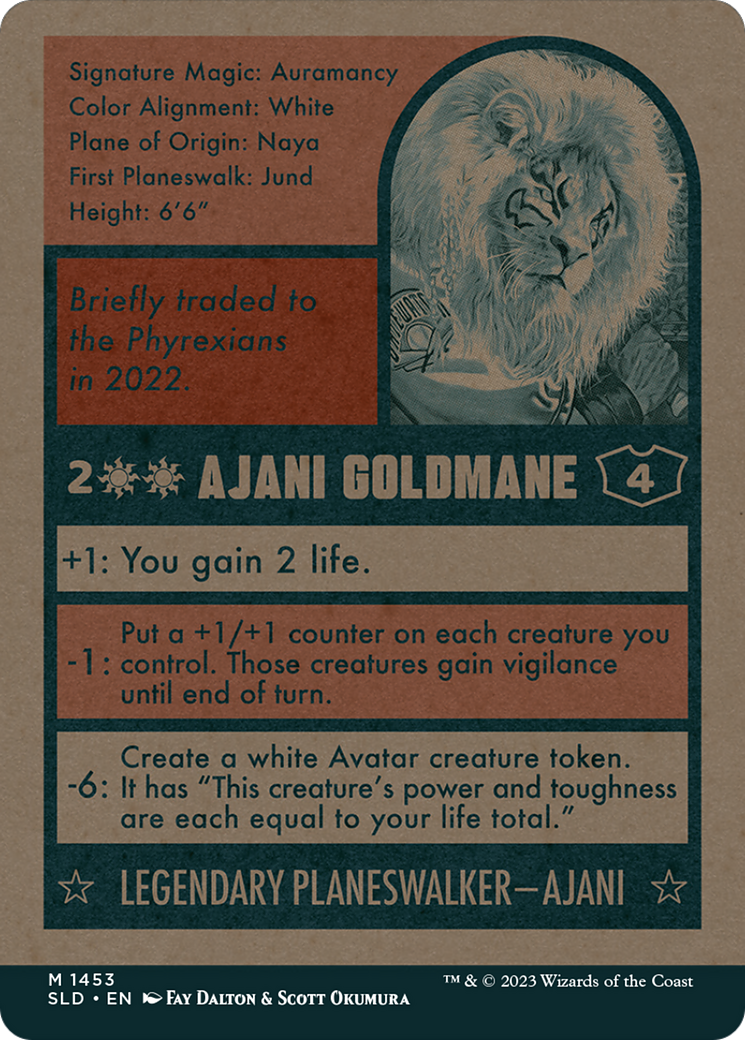 Ajani Goldmane // Ajani Goldmane (SLD-1453) - Secret Lair Drop: (Full Art) (Borderless) Foil