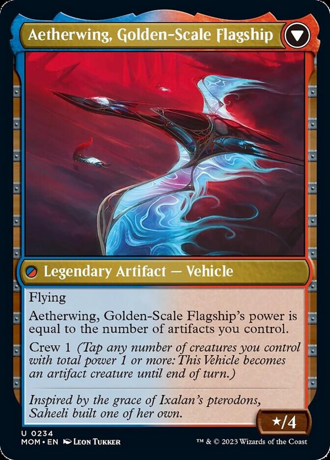 Invasion of Kaladesh // Aetherwing, Golden-Scale Flagship (MOM-234) - March of the Machine Foil