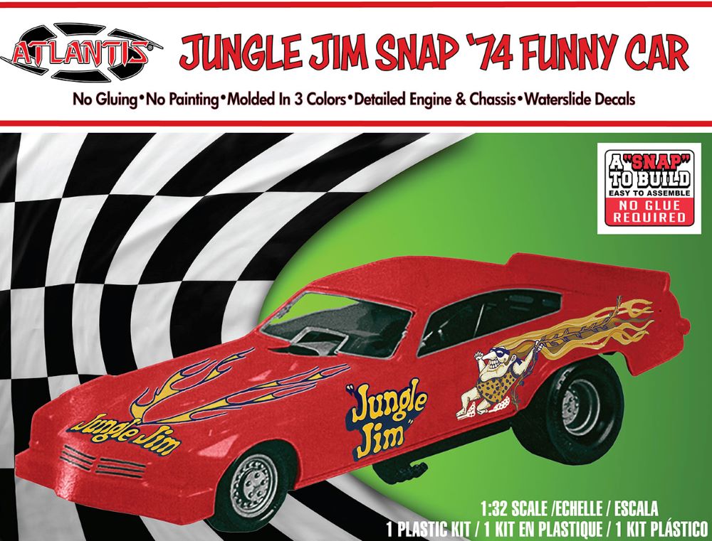 Atlantis Models 1119 1/32 Jungle Jim 1974 Funny Car (Snap) (formerly Revell)