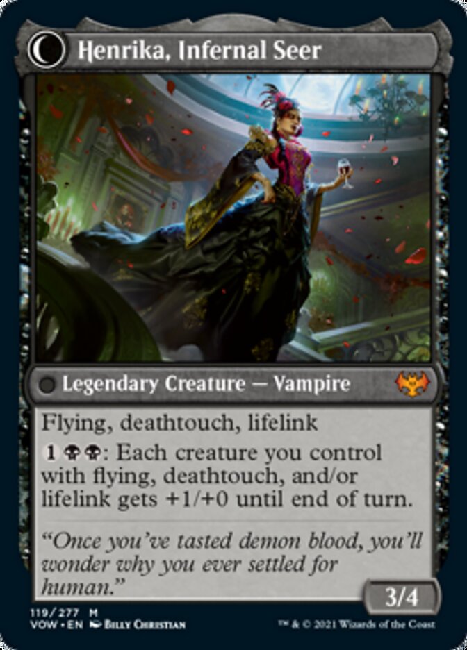 Henrika Domnathi // Henrika, Infernal Seer (VOW-119) - Innistrad: Crimson Vow: (Double Faced Transform) Foil