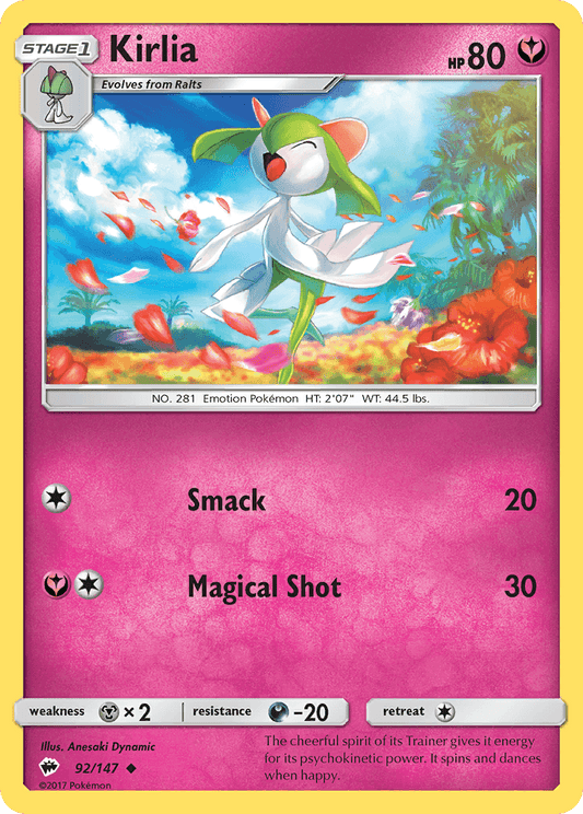Kirlia (92/147) [Sun & Moon: Burning Shadows]