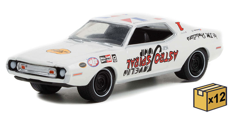 Greenlight 30329-CASE 1/64 Scale Astro Spiral Jump - 1972 Amc Javelin Sst