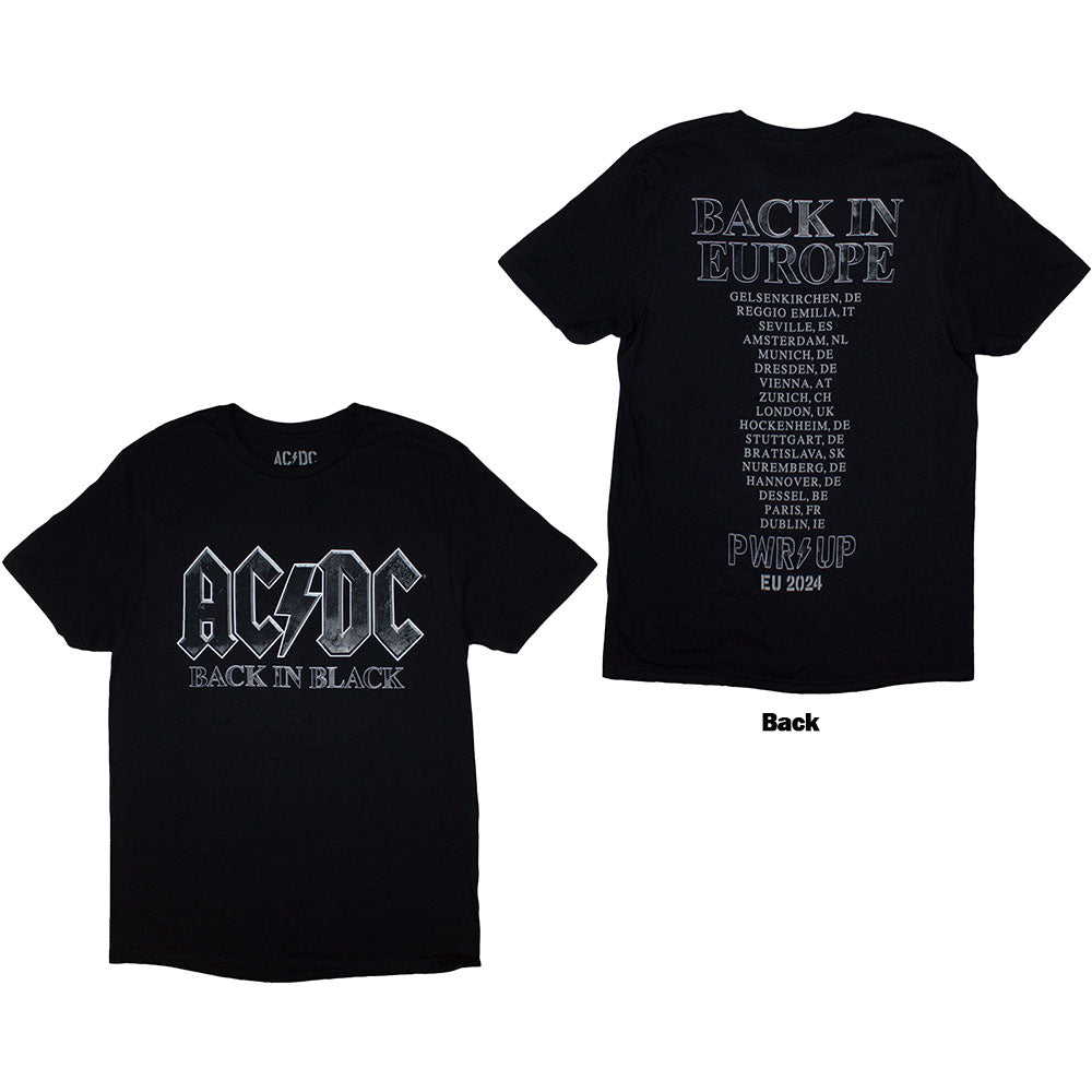 AC/DC Back In Black PWR-UP EU Tour '24 [T-Shirt] | Golden Apple Comics
