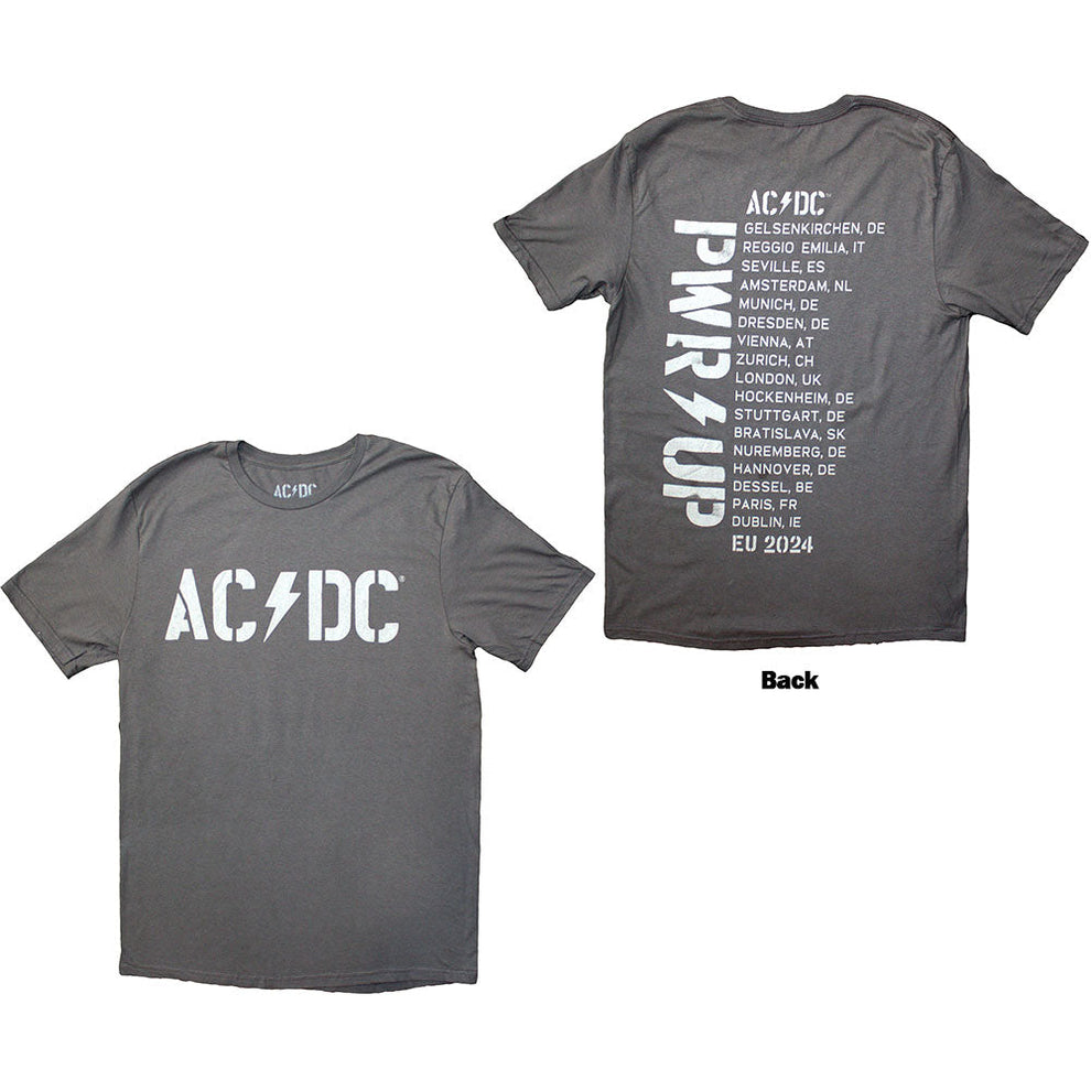AC/DC Logo PWR-UP EU Tour '24 [T-Shirt] | Golden Apple Comics