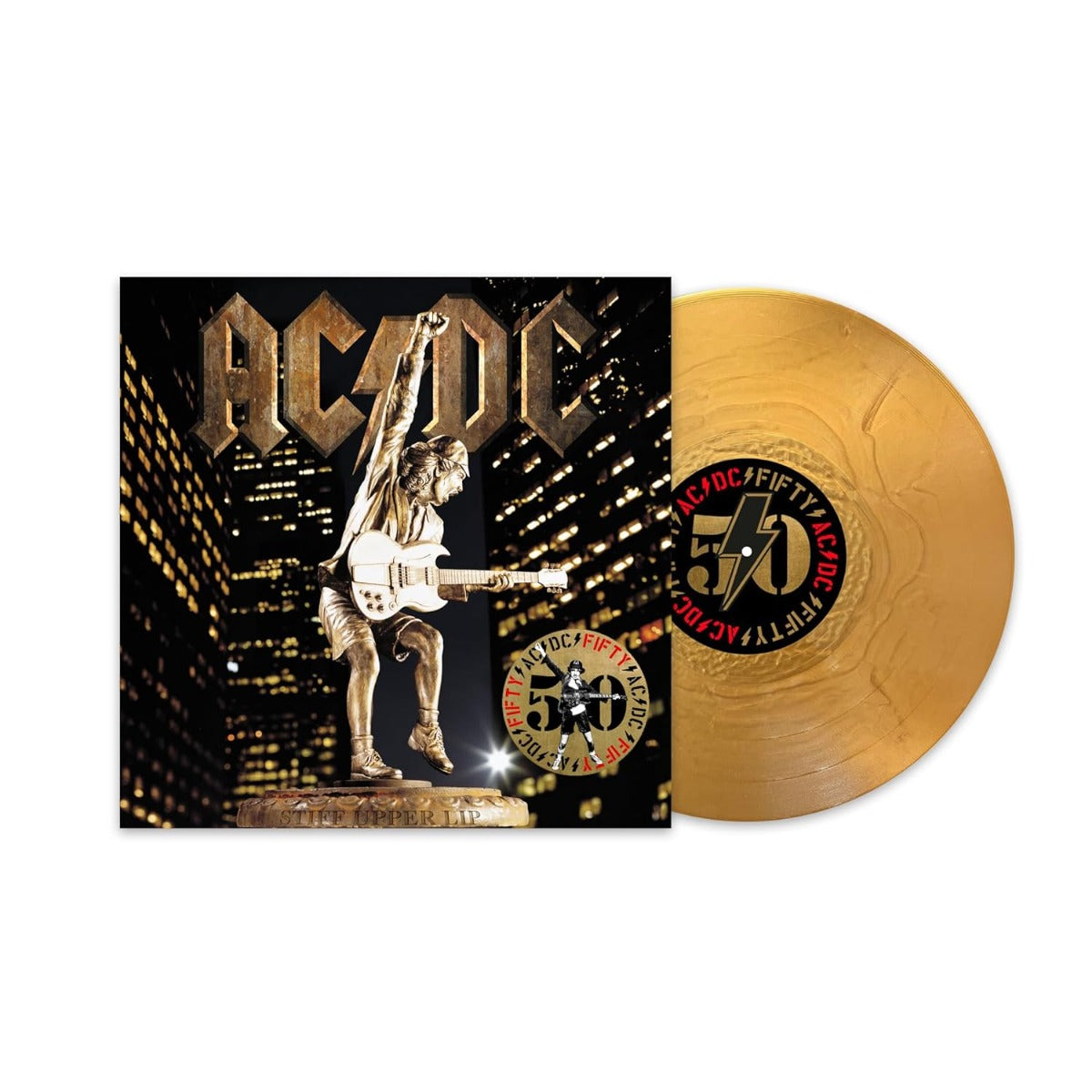AC/DC Stiff Upper Lip (50th Anniversary Edition, Gold Color Vinyl) [Vinyl]