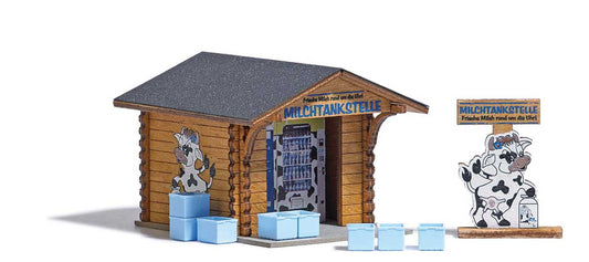 Busch 1982 HO Scale Milk Bar -- Laser-Cut Wood Kit