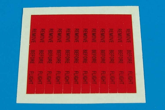 Aerobonus 320003 1/32 Remove Before Flight Flags Black Lettering (Decals)