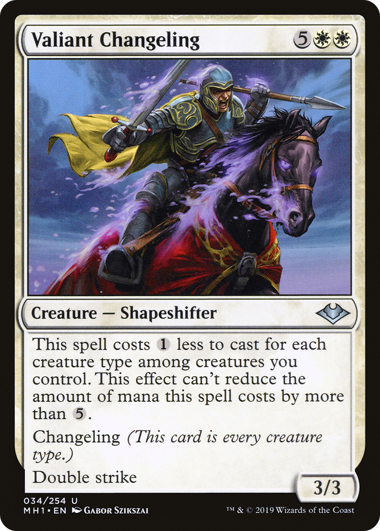 Valiant Changeling (MH1-034) - Modern Horizons Foil