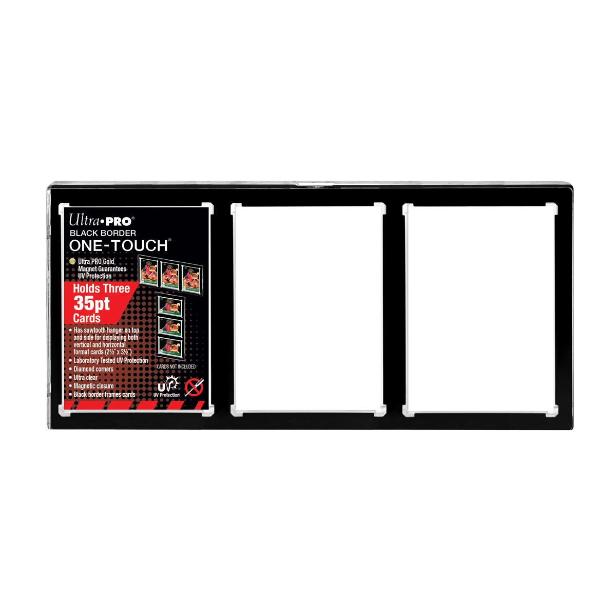 Ultra PRO: UV One-Touch Magnetic Holder - 35pt (3-Card Black Border)