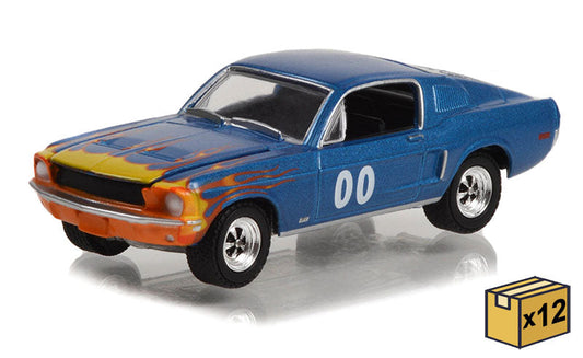 Greenlight 30328-CASE 1/64 Scale 1968 Ford Mustang Gt Fastback Race Car #00
