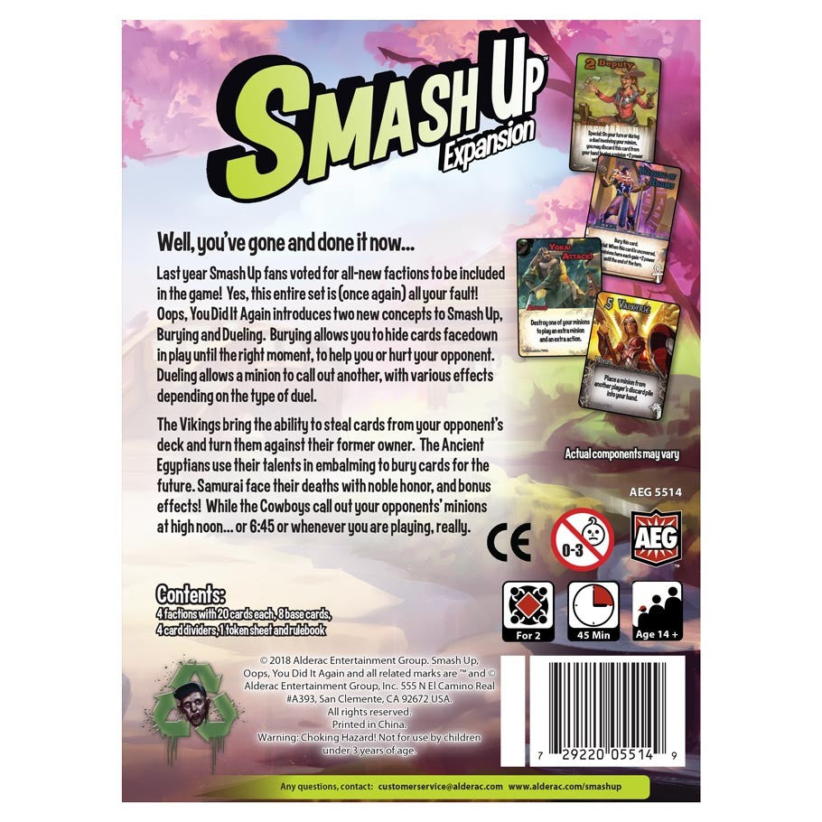 Smash Up Expansion: Oops, You Did It Again