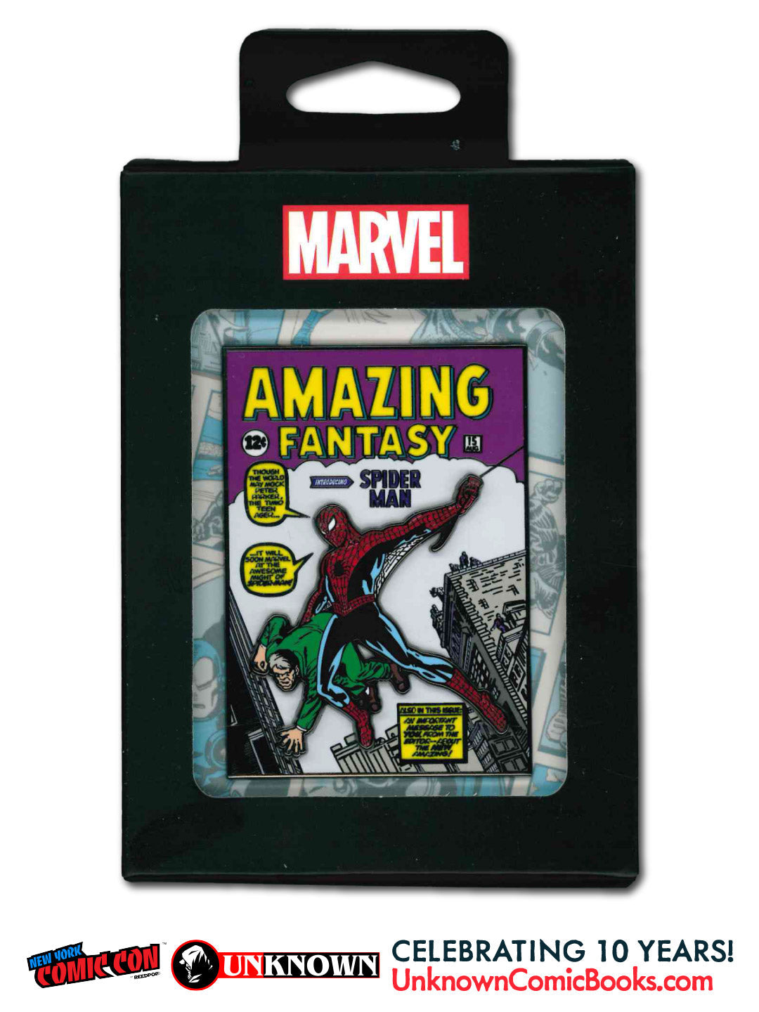 Amazing Fantasy Classic Pin NYCC 2026 | Classic | Unknown Comic Books Exclusive (10/28/2026) - Golden Apple Comics