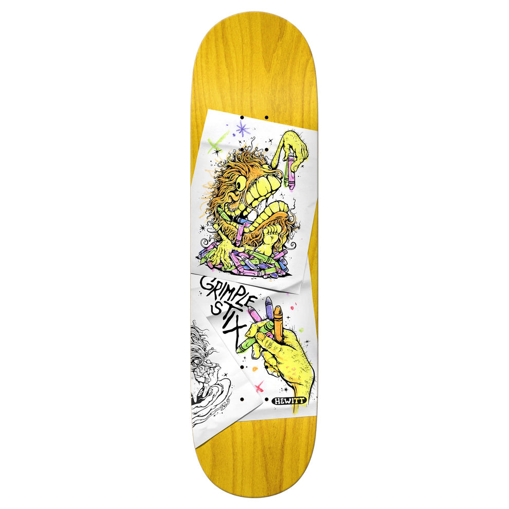 Anti-Hero Hewitt Grimple Stix Coloring Book 8.4" Skateboard Deck