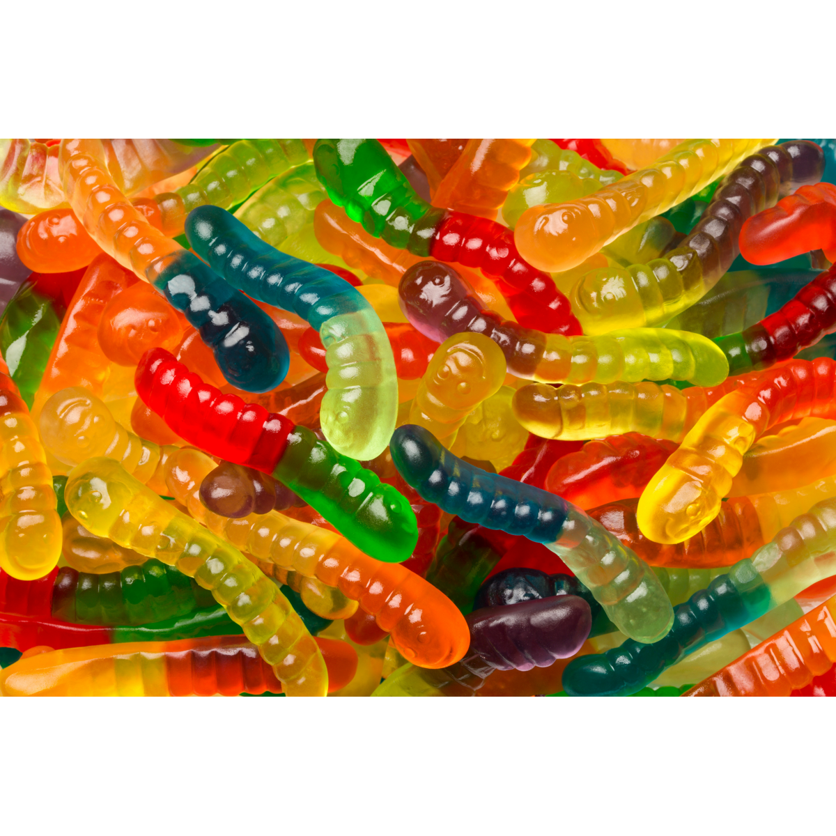 12 Flavor Mini Gummi Worms 27 oz. Share Size Bag