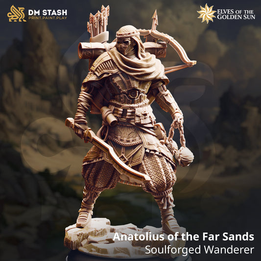 Anatolius of the Far Sands, Soulforged Wanderer (Male Warforged Ranger)