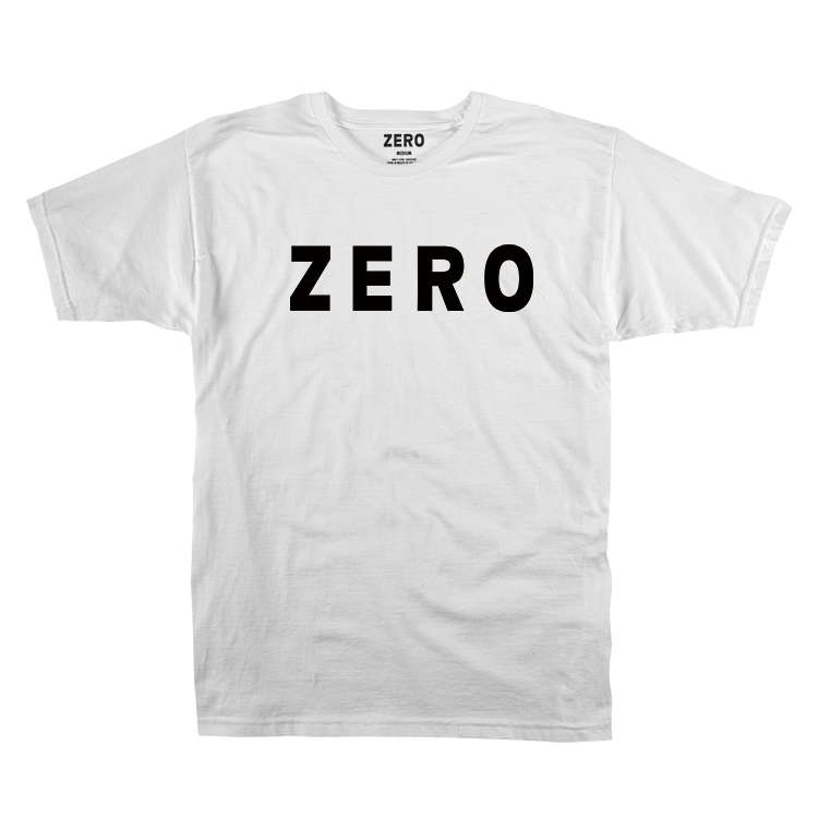 ZERO SKATEBOARDS Army White T-SHIRT