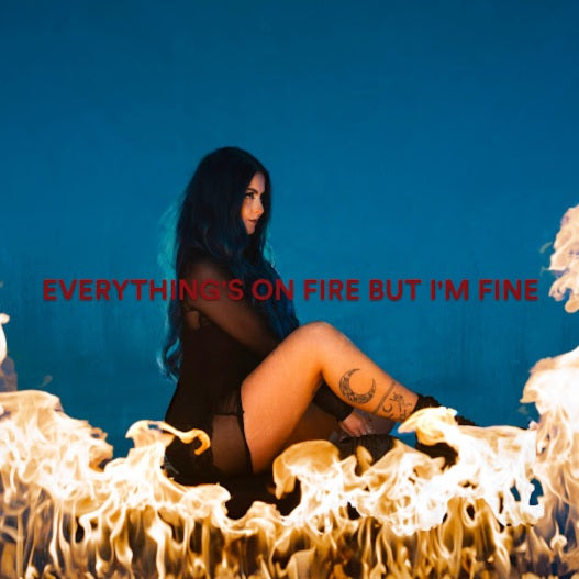 Everything's On Fire But I'm Fine [Explicit Content] (Indie Exclusive, Limited Edition, Blue/Red Split Splatter Colored Vinyl, Alternate Cover) (Vinyl)