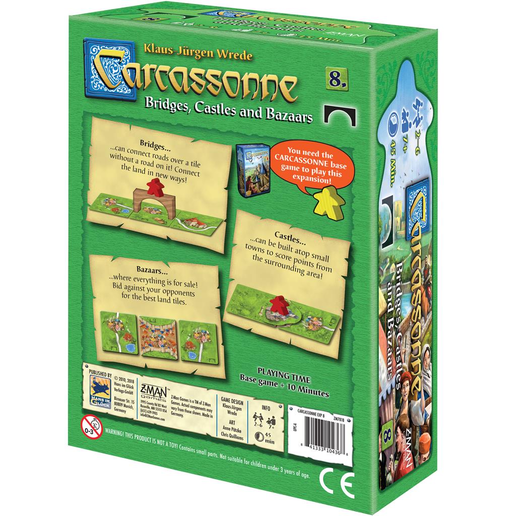 Carcassonne Expansion 8: Bridges, Castles and Bazaars