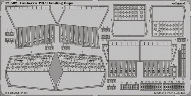 Eduard 72502 1/72 Aircraft- Canberra PR9 Landing Flaps for ARX
