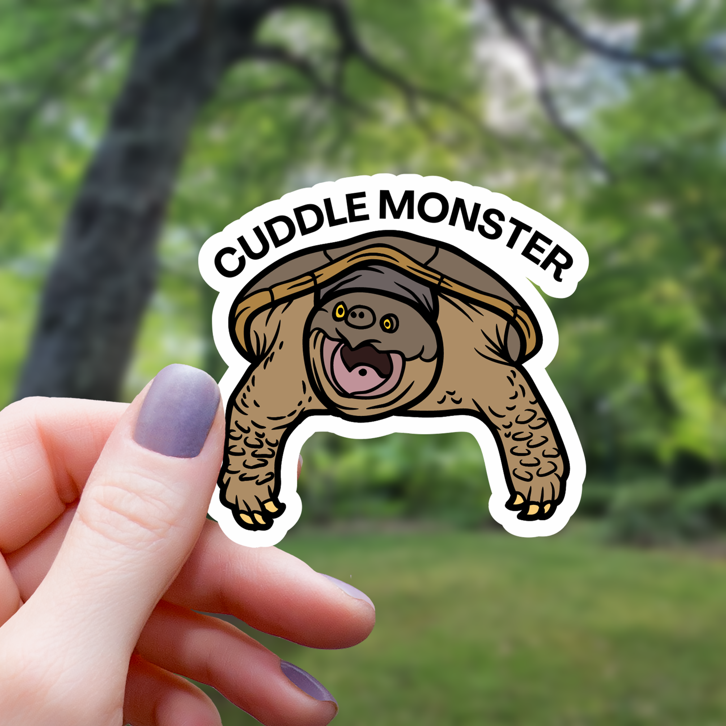 Cuddle Monster Snapping Turtle Sticker - 3" - Golden Apple Comics