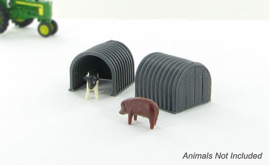 3D To Scale 64-330-GY 1/64 – Hog/Calf Shelter Gray Miniature Scene