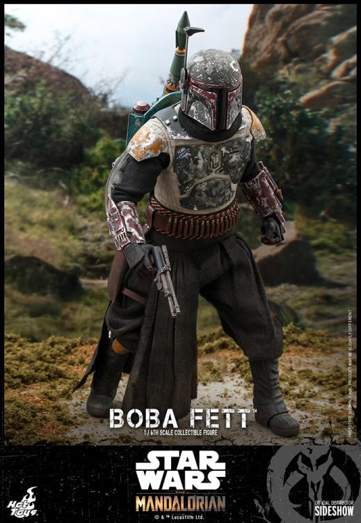 Star Wars Boba Fett Mandalorian Hot Toys 1:6 Action Figure Disney Sideshow NIB