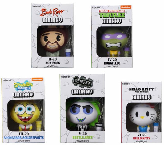 KIDROBOT x BHUNNY 4" STYLIZED FIGURES Hello Kitty, Bob Ross, Beetlejuice, Spongebob, & TMNT Donatello