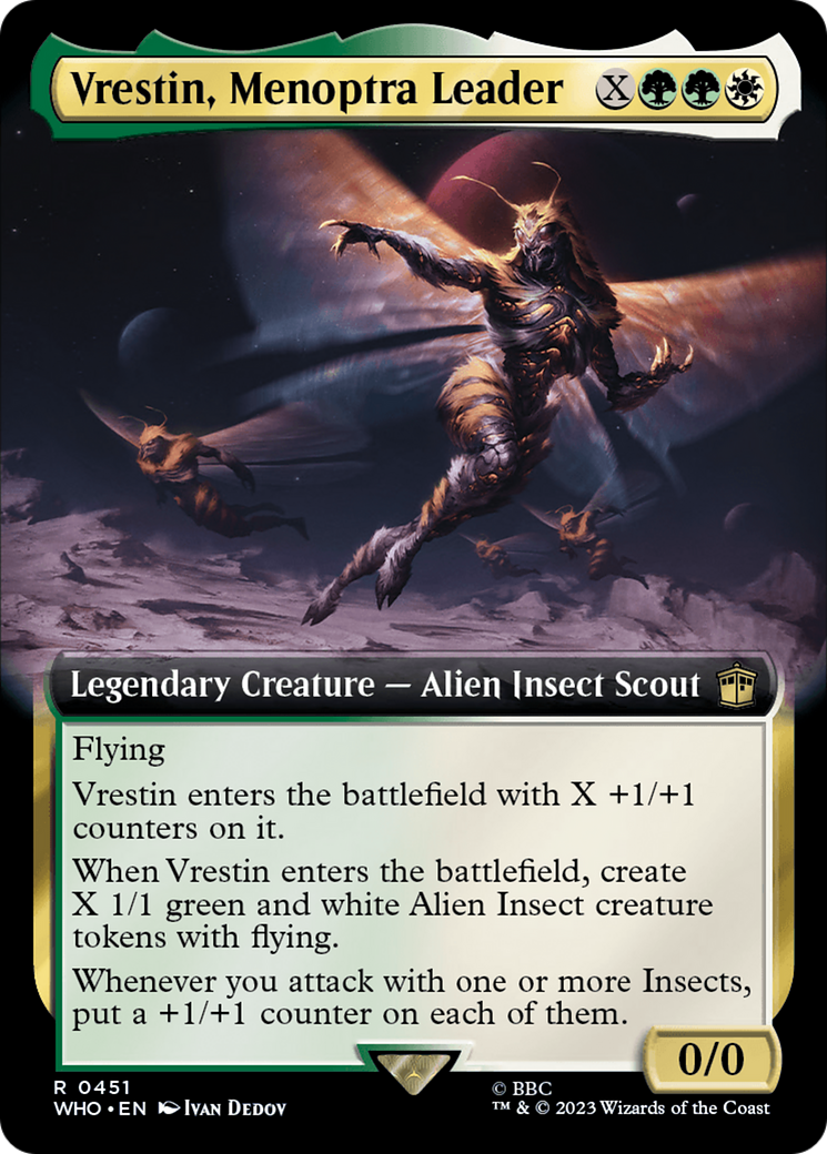 Vrestin, Menoptra Leader (WHO-451) - Doctor Who: (Extended Art) Foil