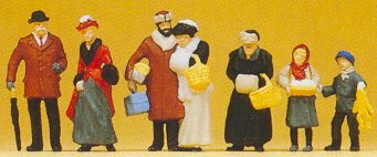 Preiser 12195 HO Scale 1900s People At Christmas Fair