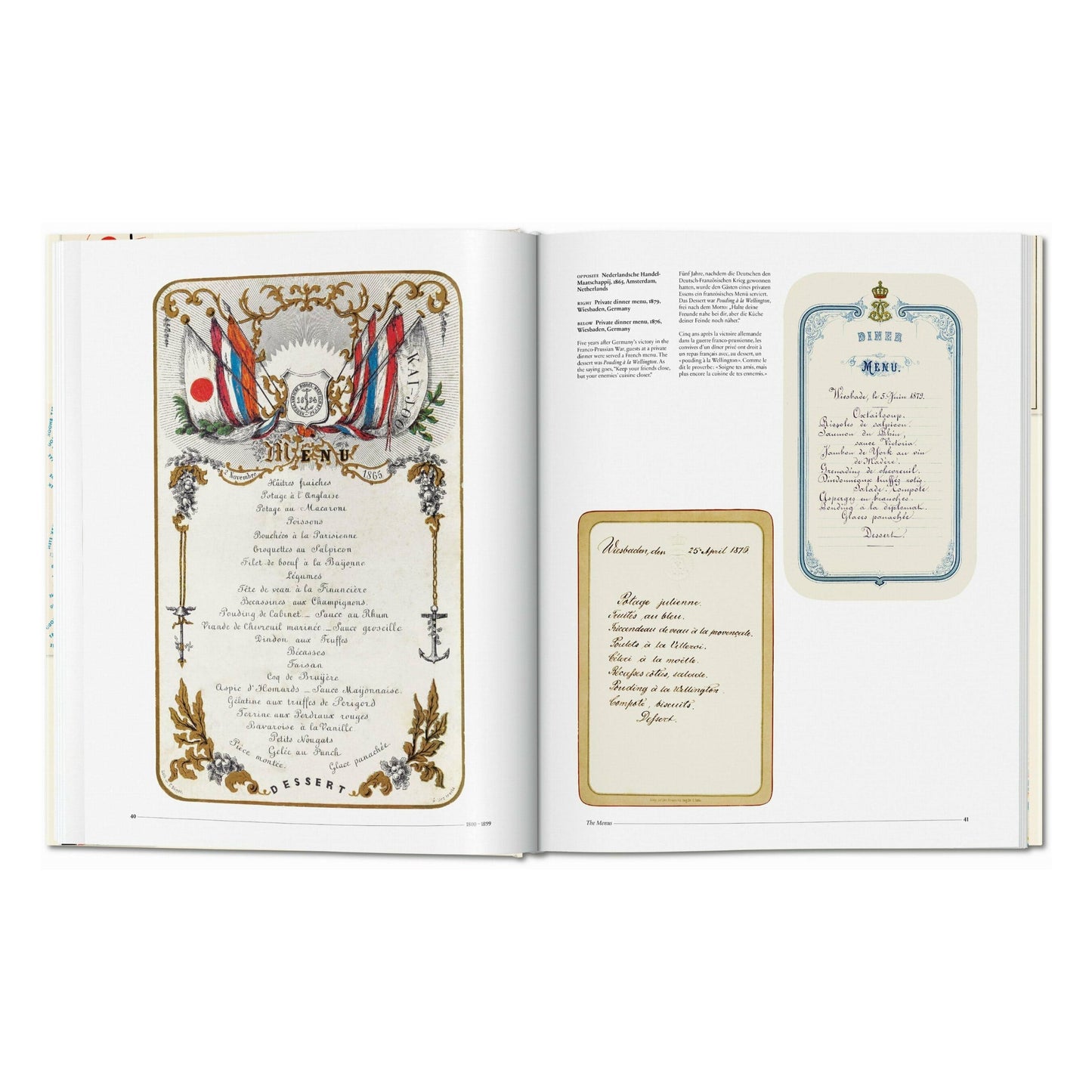 Menu Design in Europe (German, French, English)
