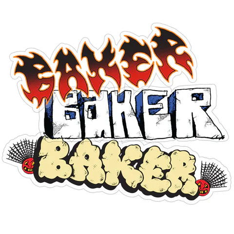 BAKER SKATEBOARDS 2023 LOGO 3X STICKER PACK