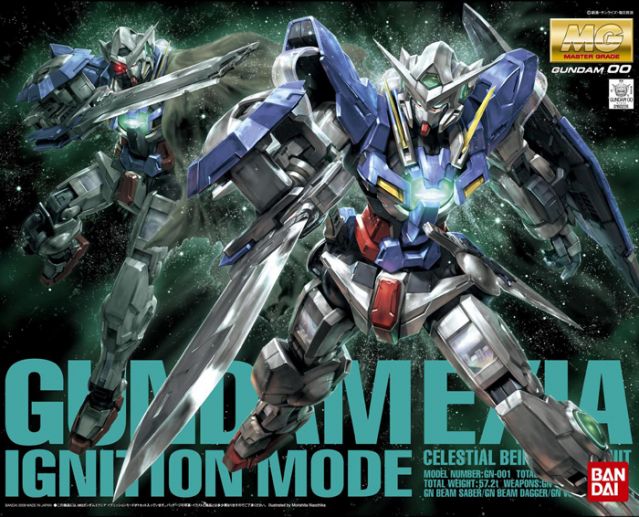 Bandai 2086184 1/100 MG GN-001 Gundam Exia Ignition Mode Mobile Suit "Gundam 00"