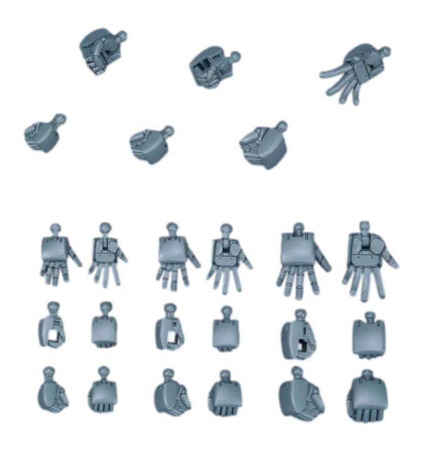 Bandai 2342389 1/144 HG #25 Jigen Build Knuckles (Round) Build Fighters Support Parts